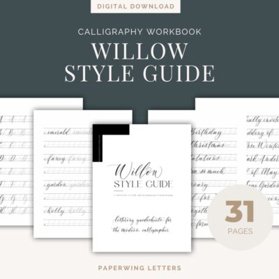 Willow Style Guide | Modern Calligraphy Workbook